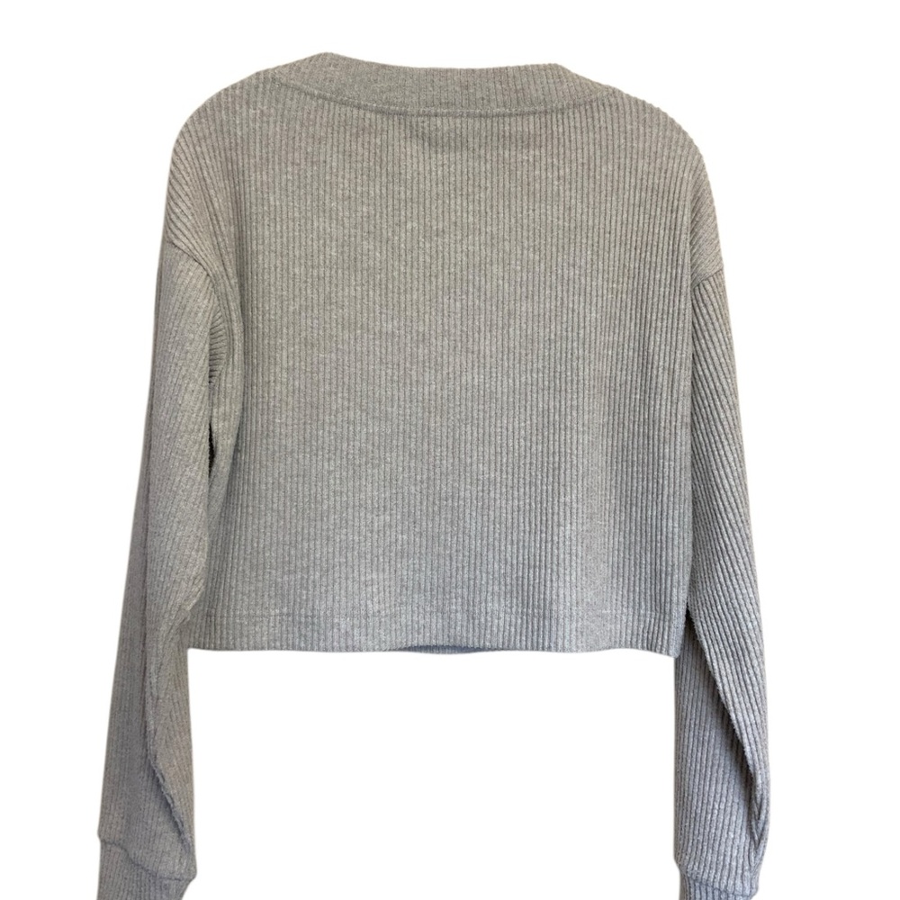 ALO YOGA Muse Ribbed V-neck Pullover Long Sleeve Athleisure Top - Picture 7 of 9